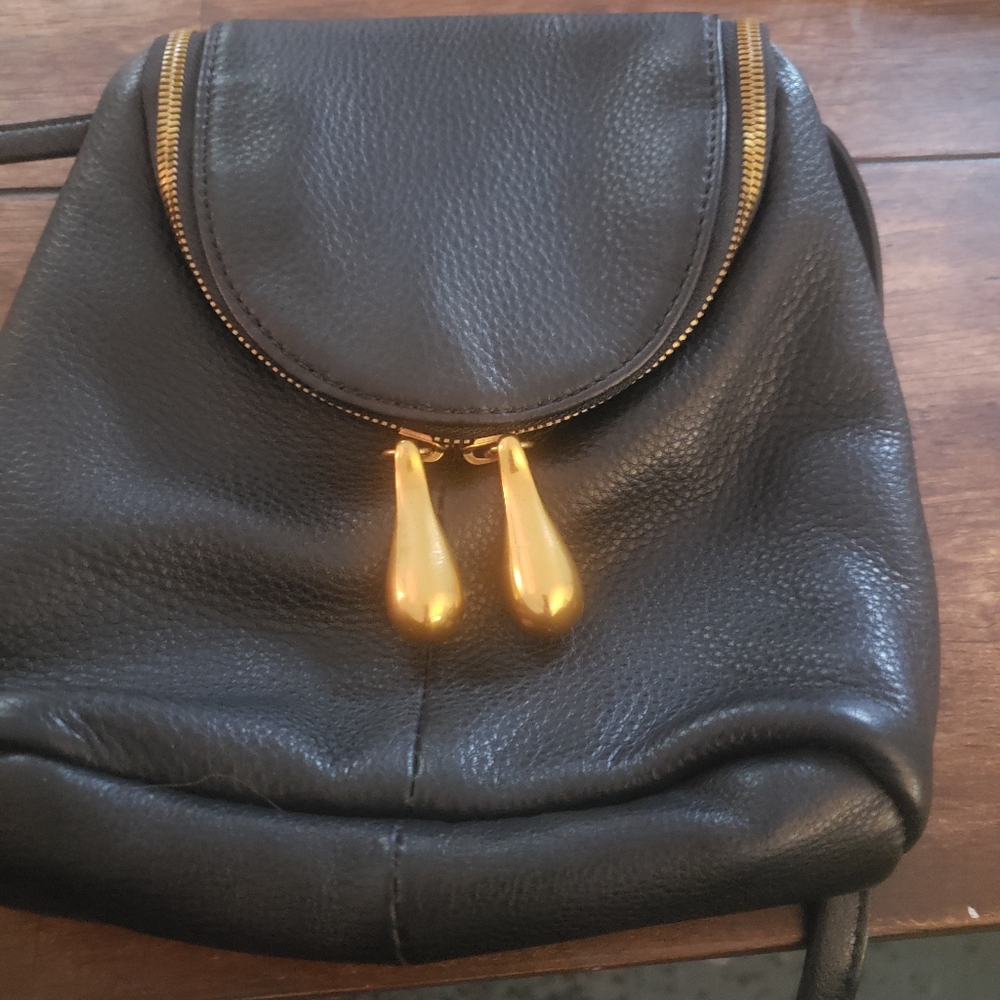 HOBO BRAND BLACK LEATHER CROSSBODY PURSE